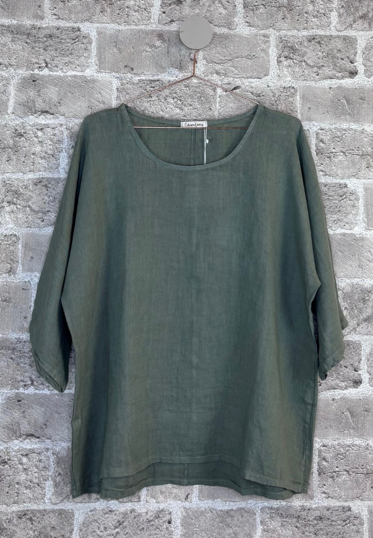 Lino 1101 bluse - Military