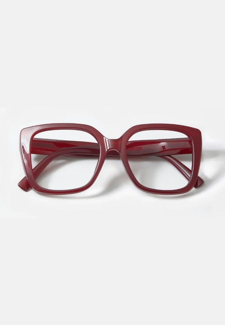 Læsebrille I - Mørkerød