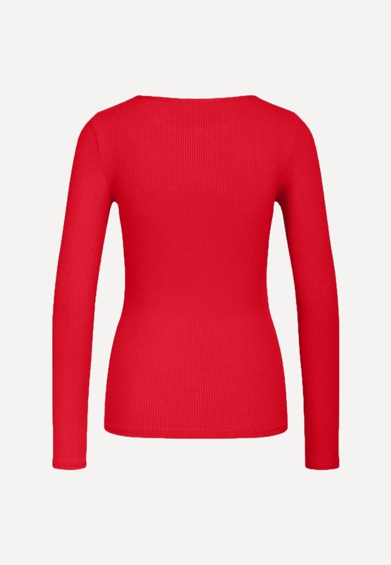 Lisa langærmet bluse - Red