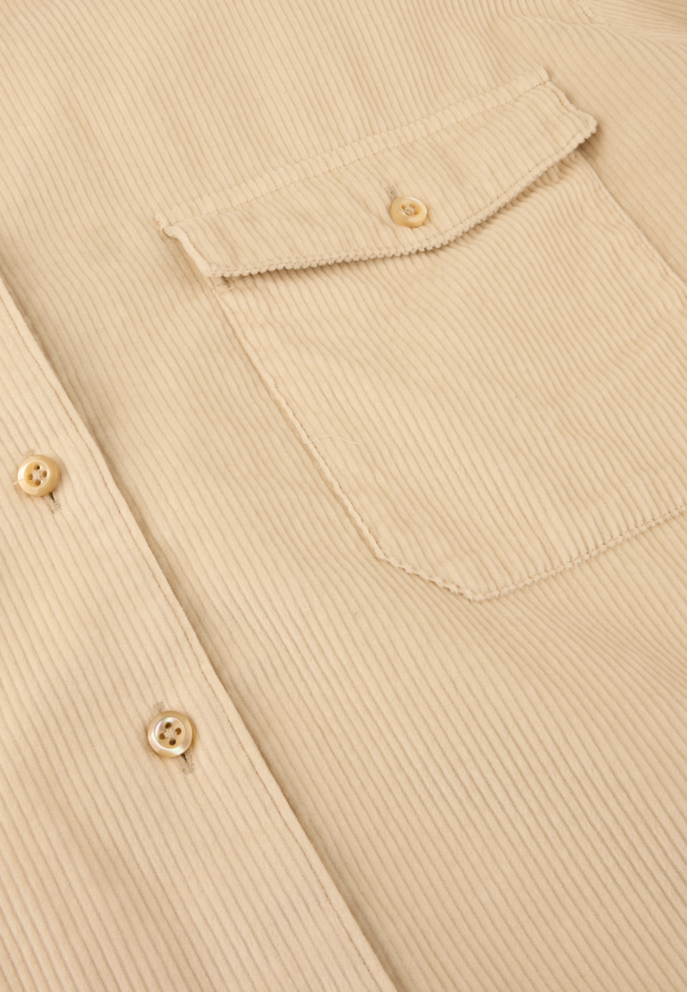 Marie Chest pockets skjorte - Light beige