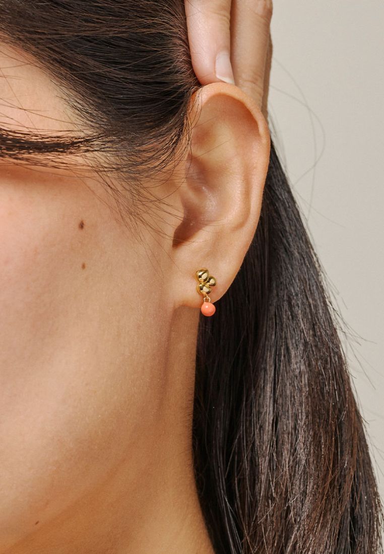 Nara Ball ørering - Light Coral