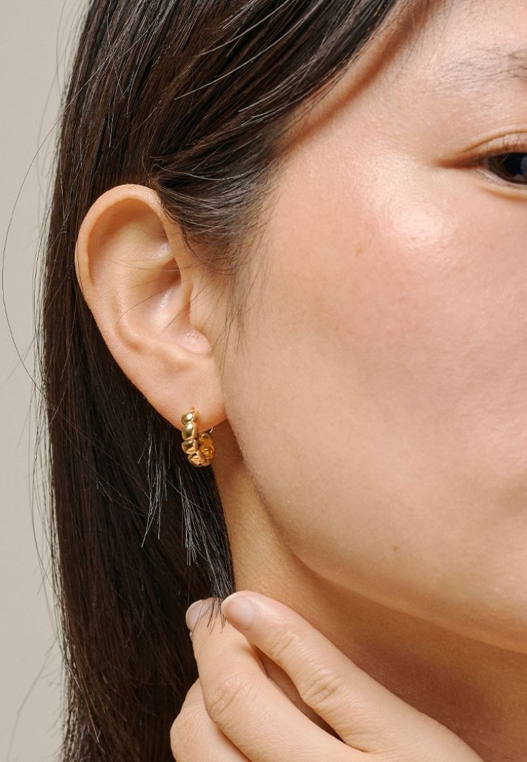 Nara hoops ørering - Gold