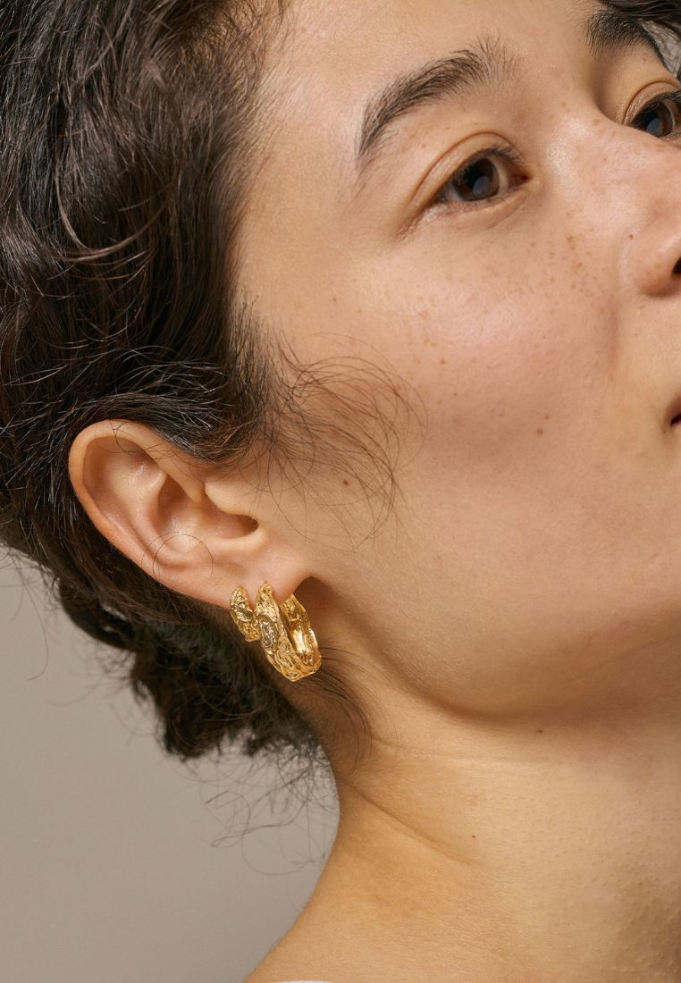 Nela 20 mm øreringe - Gold