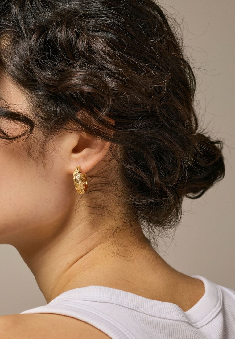 Nela 20 mm øreringe - Gold
