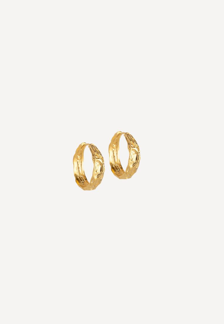 Nela 20 mm øreringe - Gold