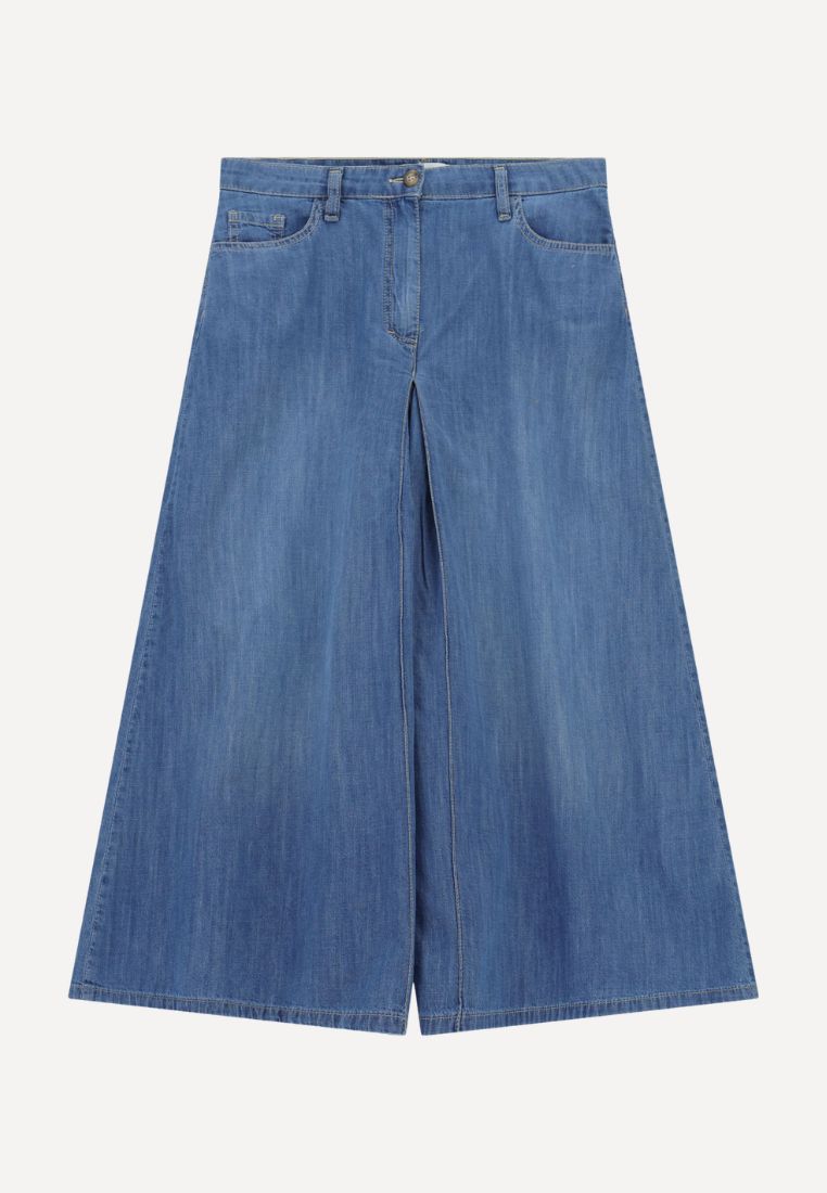 P0PZ Alma Chambre buksenederdel - Blu Denim