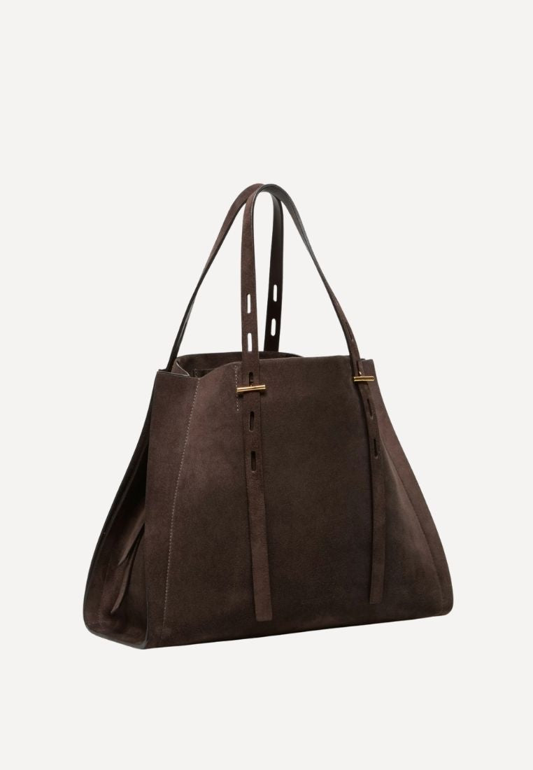 Paula taske - Suede Dark Brown