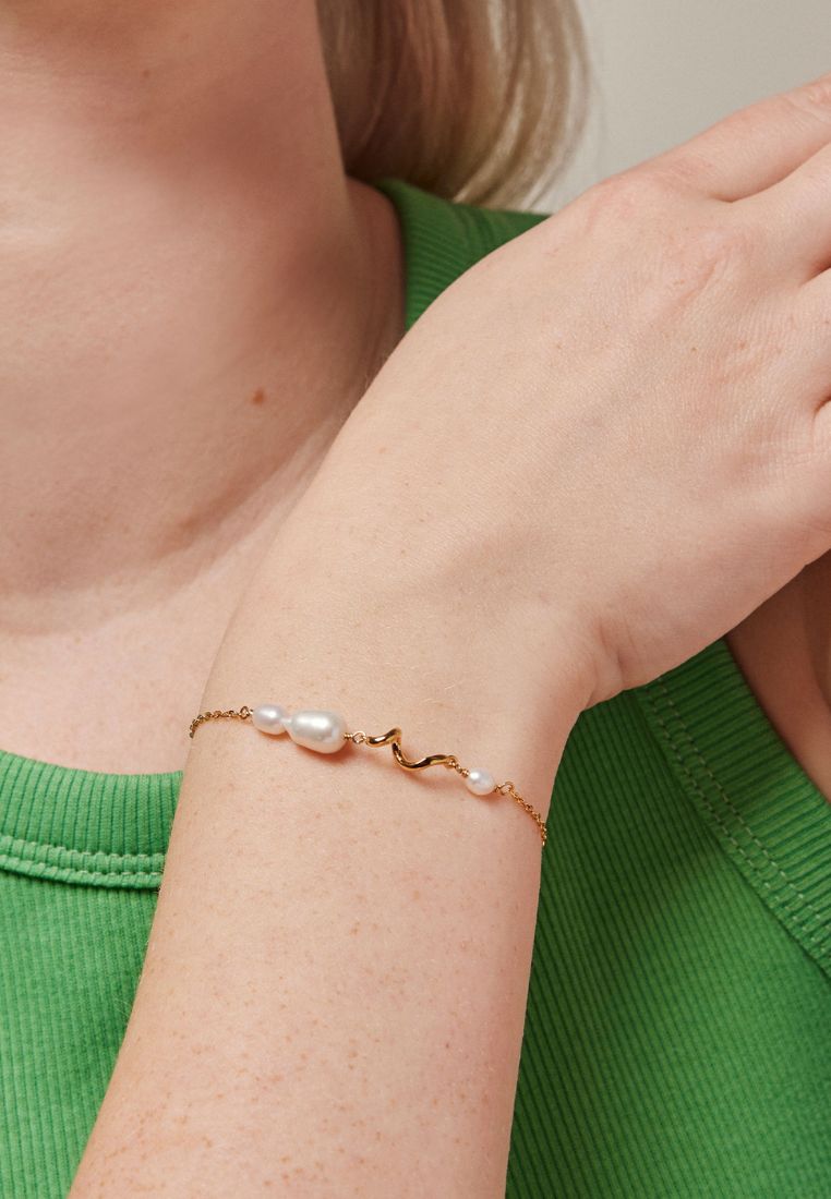 Pearlie Twist armbånd - Gold