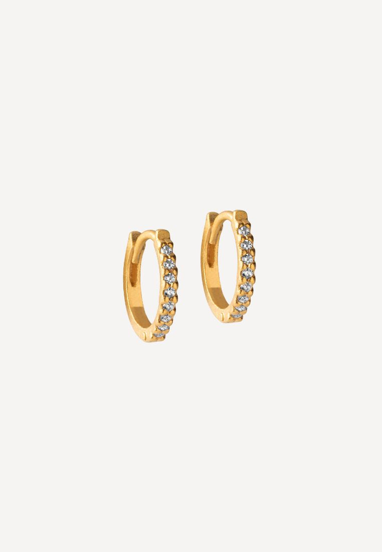 Petite Flora ørering 8mm - Gold
