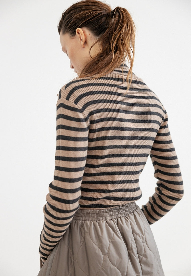 Stone bluse - Khaki Stripe