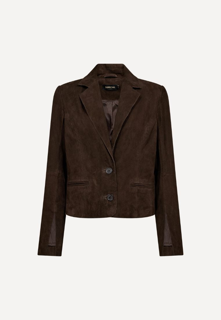 SavannaDEP Suede blazer - Dusty Brown