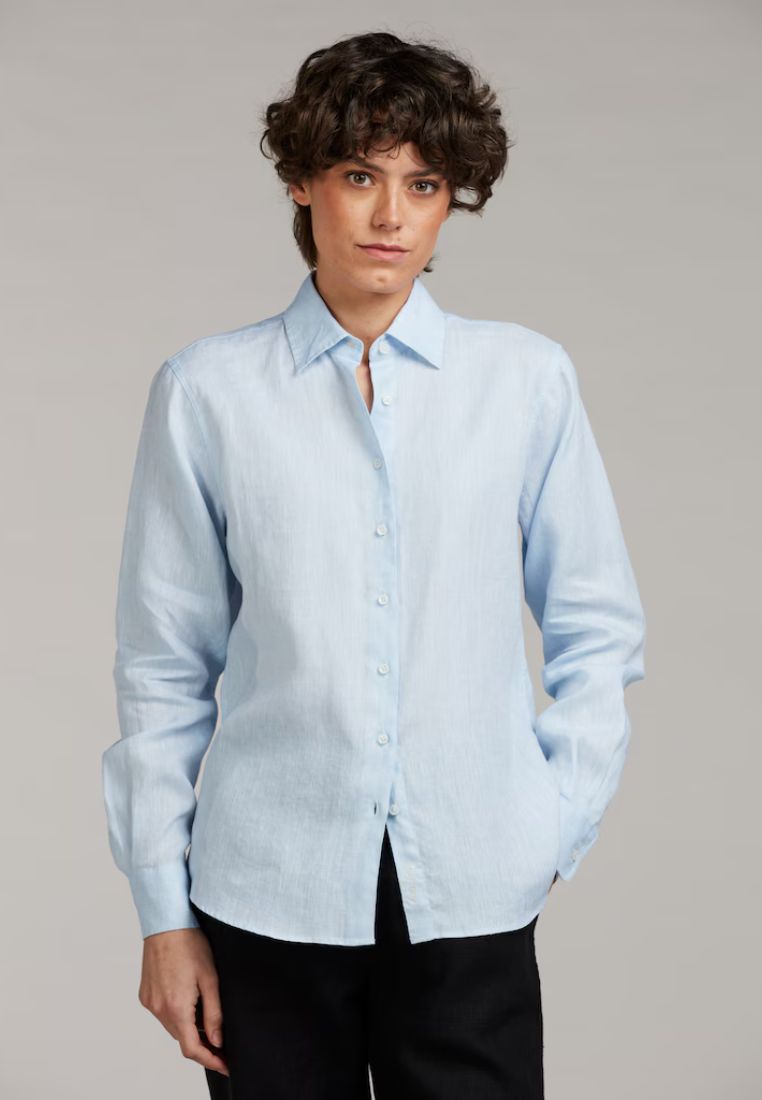 Siri skjorte - Linen Light Blue