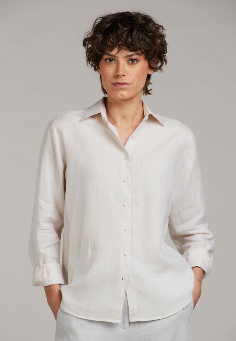 Siri skjorte - Linen Light Brown