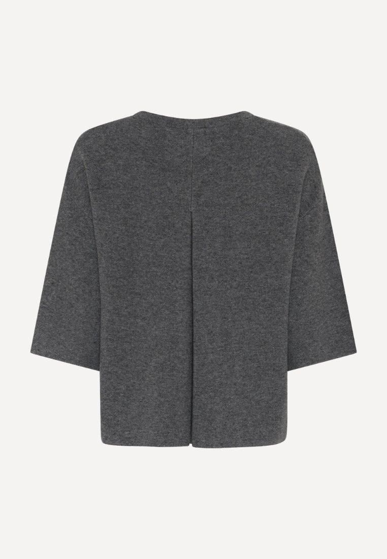 Sissel striktrøje - Grey Melange