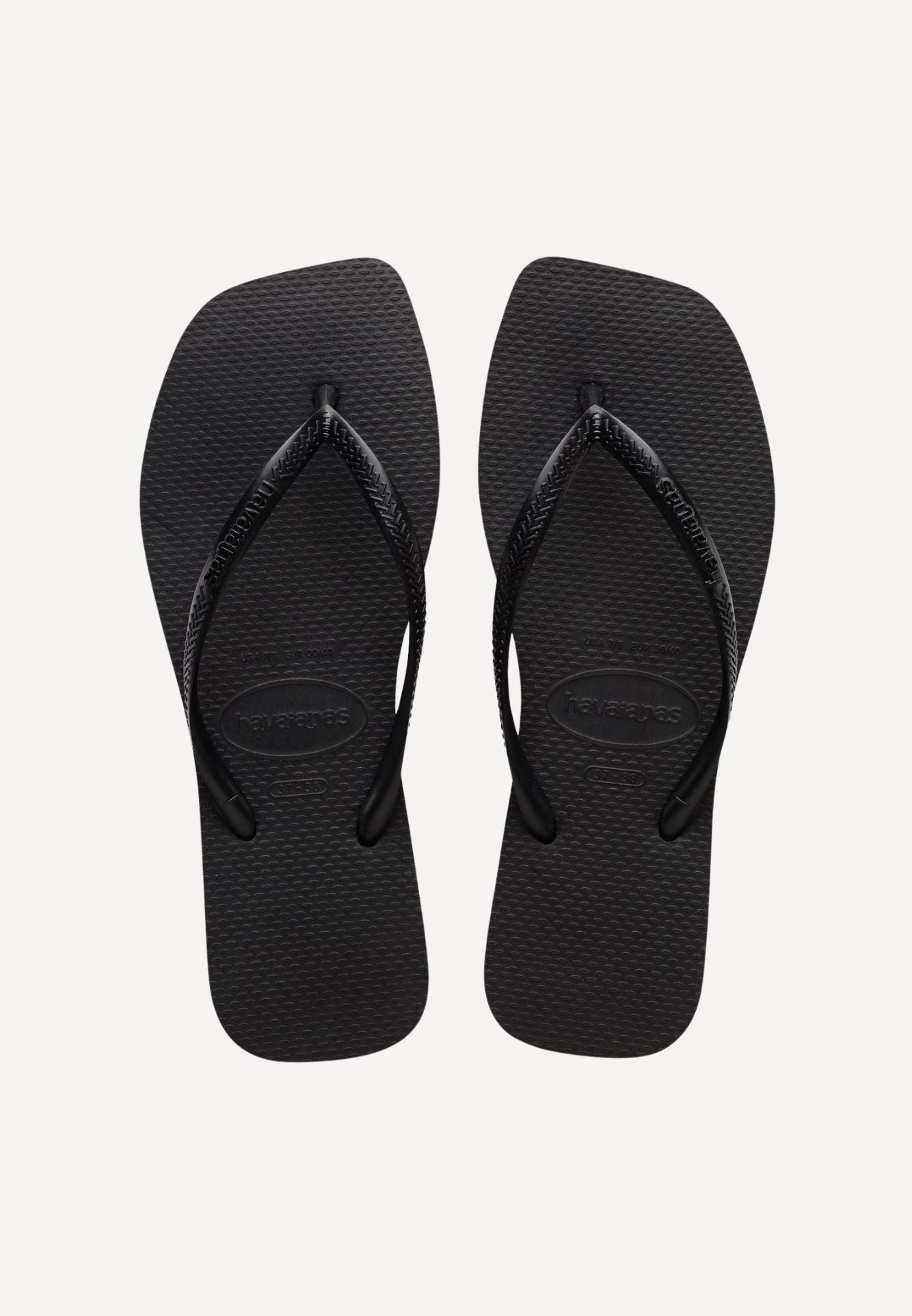 Slim Square sandal - Black