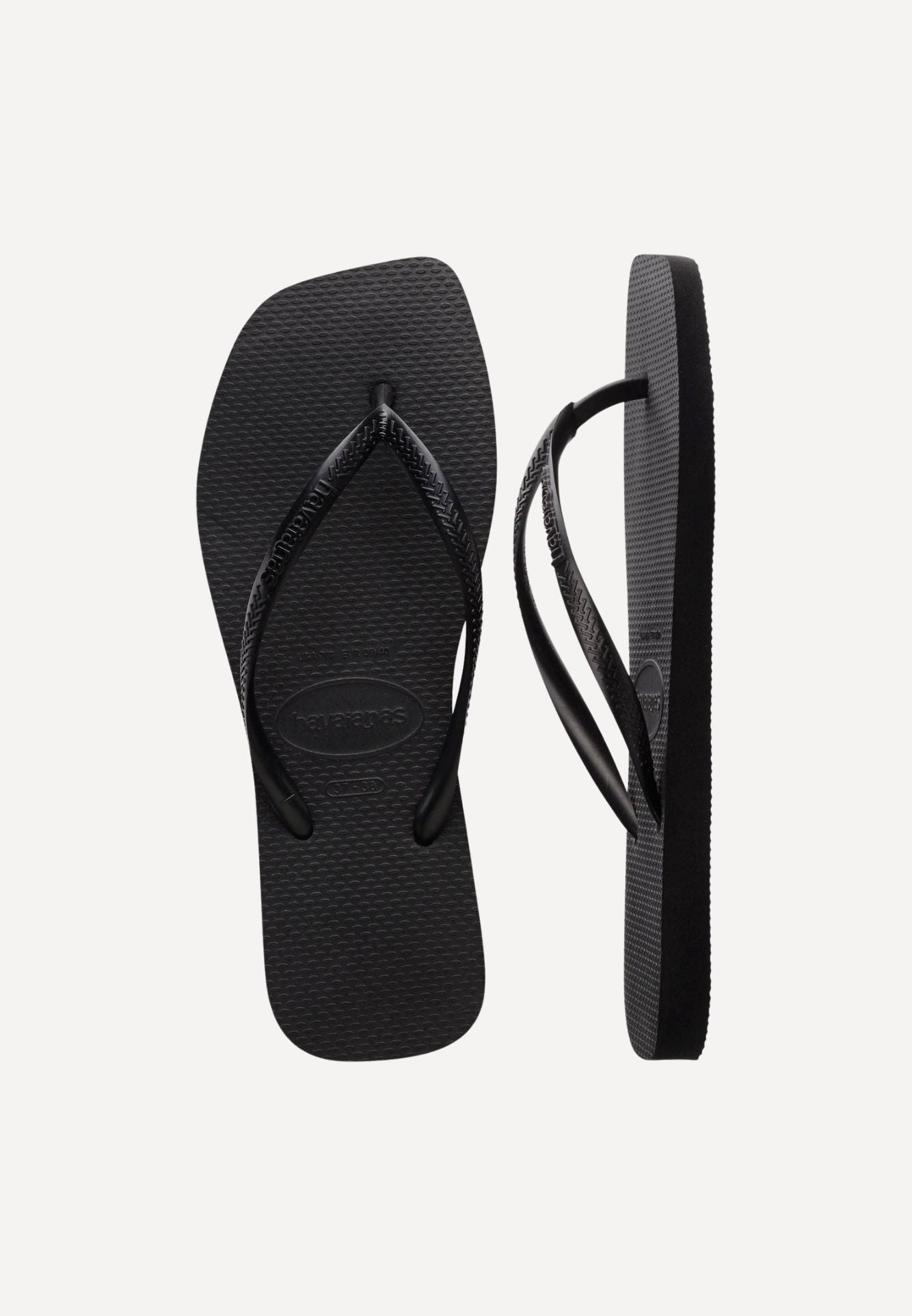 Slim Square sandal - Black