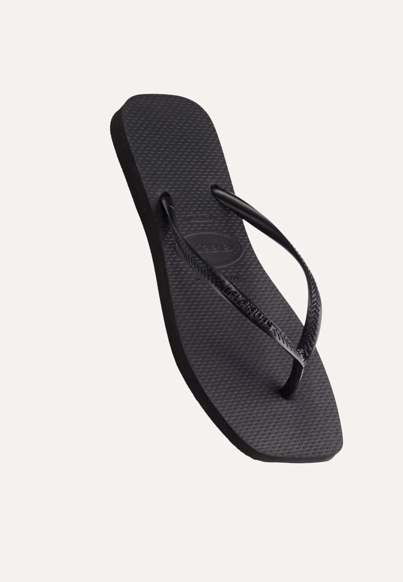 Slim Square sandal - Black