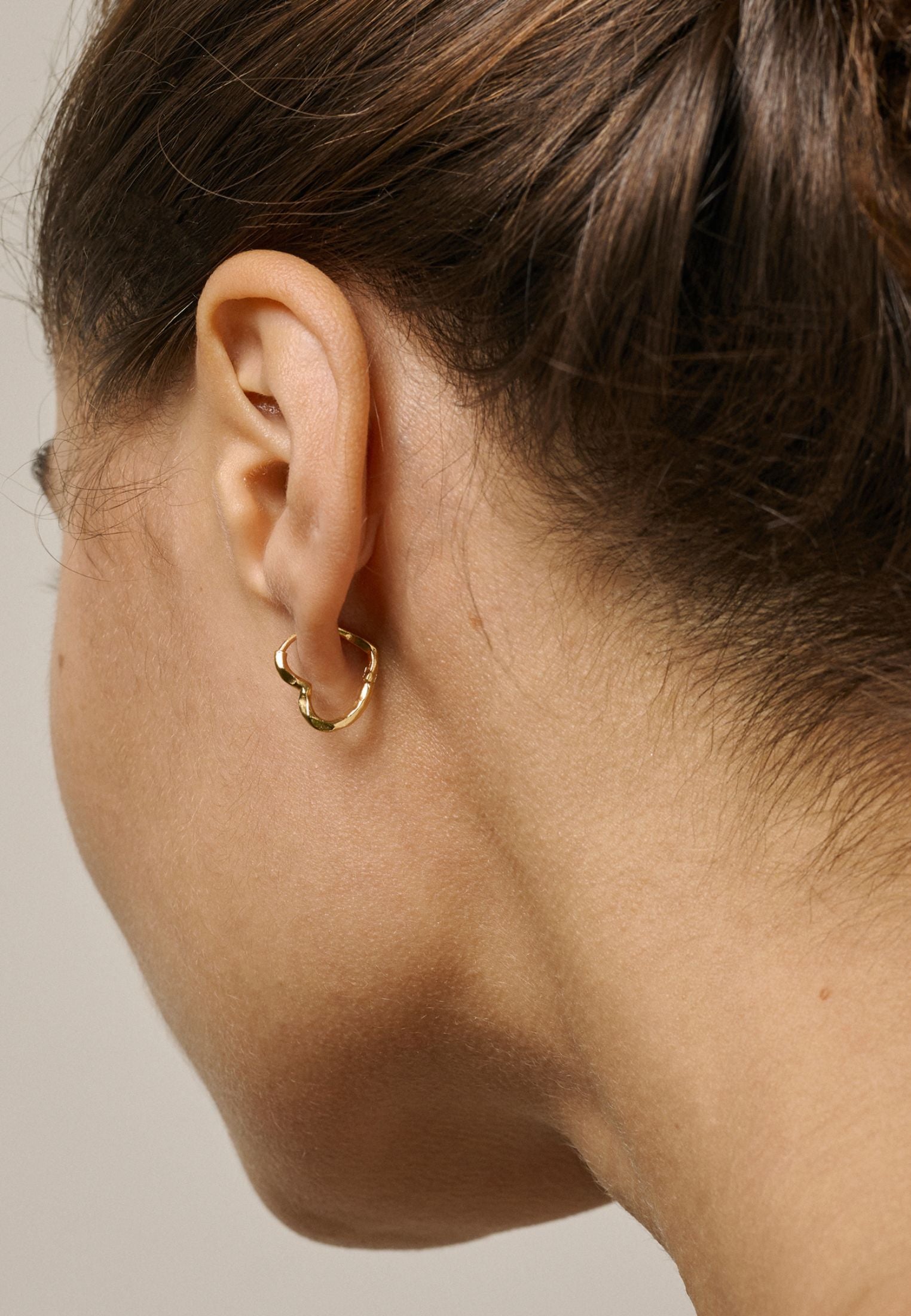 Small Heart Hoops - Gold