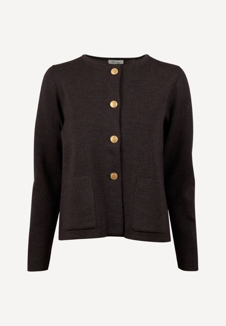 Stina cardigan - Mørkebrun