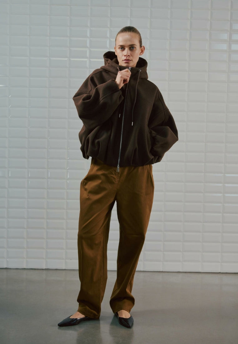 WBLFlora Hooded jakke - Dark Brown