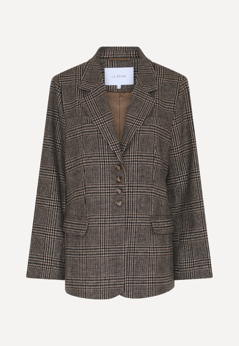 Winnie Wool jakke - Brown Checks