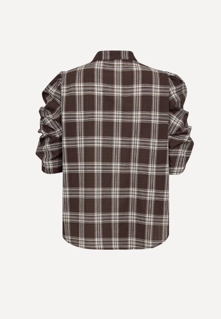 ZabinaGO bluse - Brown Checks