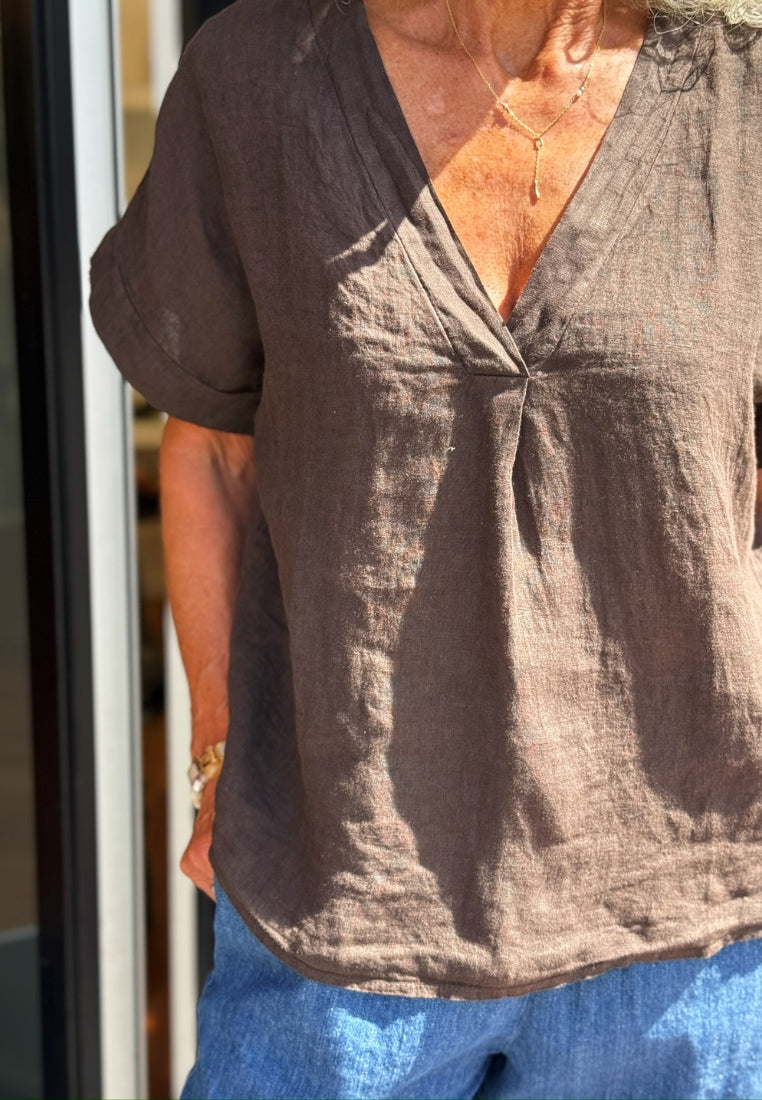 Amelia bluse - Coffee