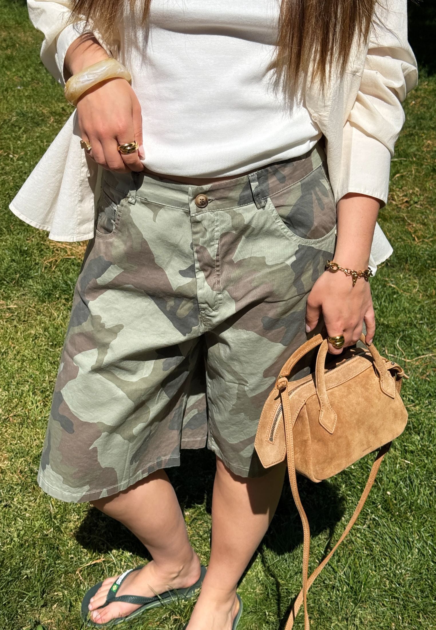 Crush shorts - Beige Camo