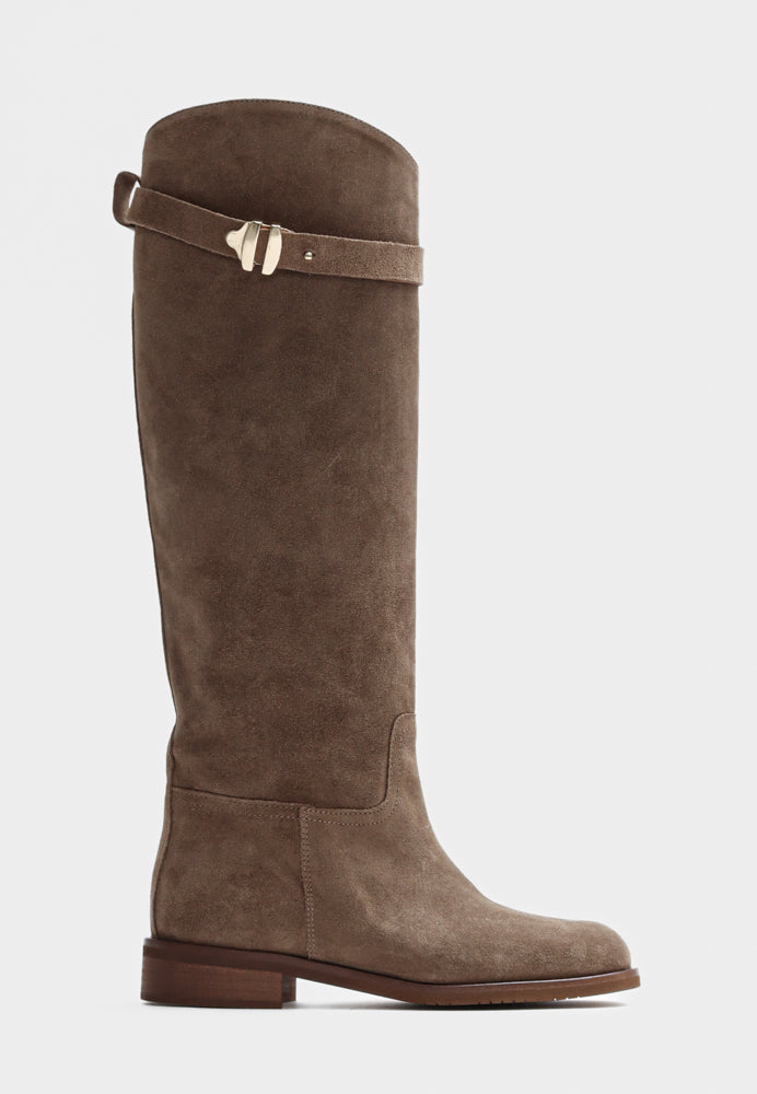 Etta støvle - Suede Taupe