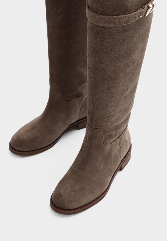 Etta støvle - Suede Taupe