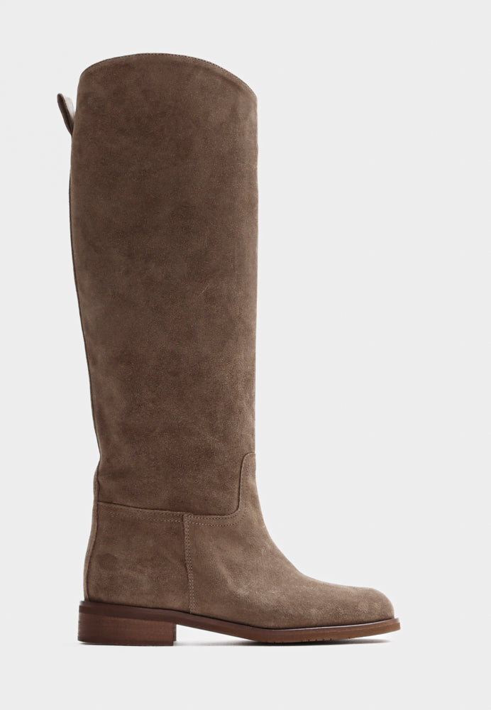 Etta støvle - Suede Taupe