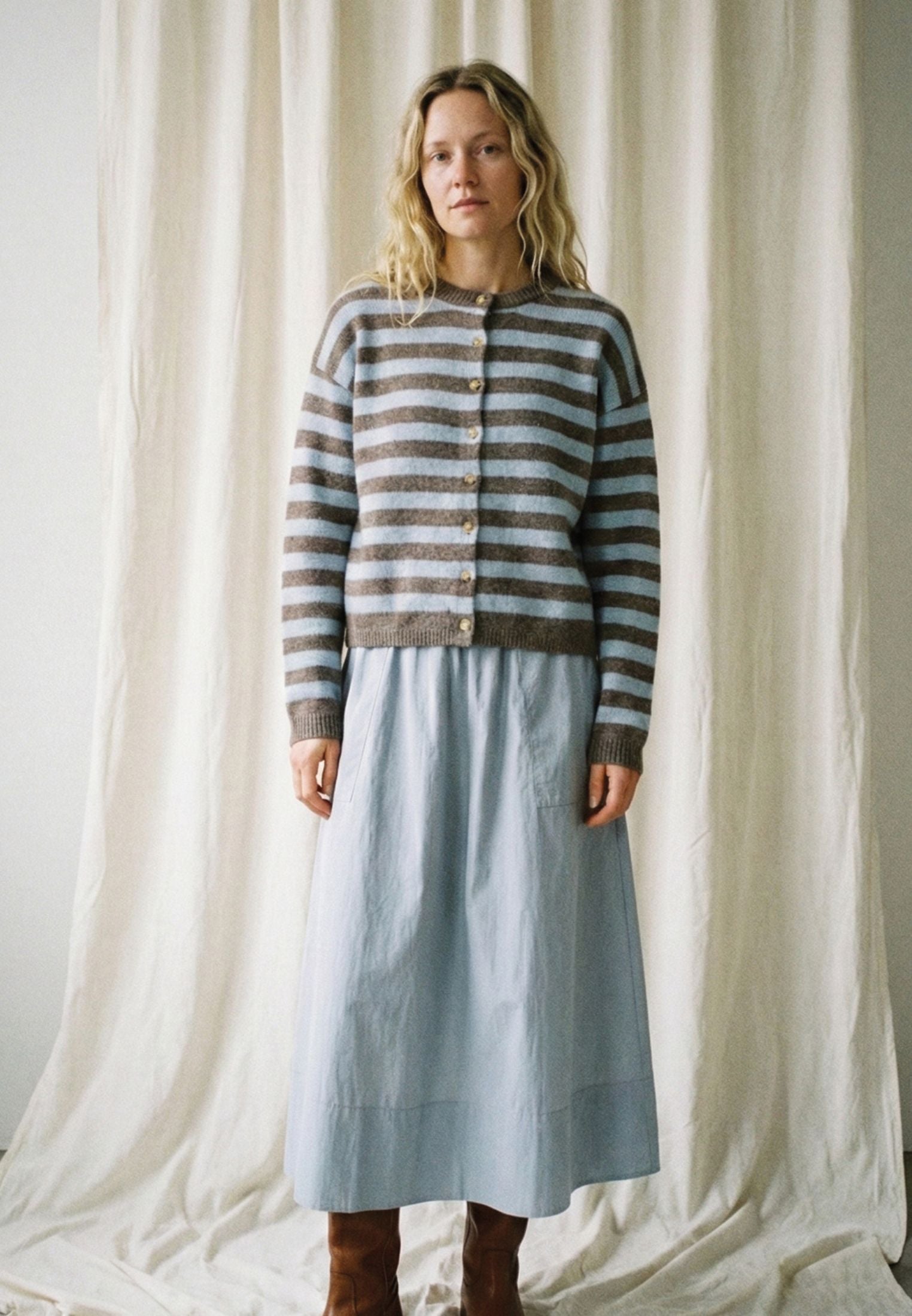 Vilma nederdel - Faded Blue