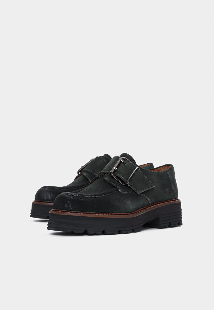 Marissa sko - Suede Bottle Green