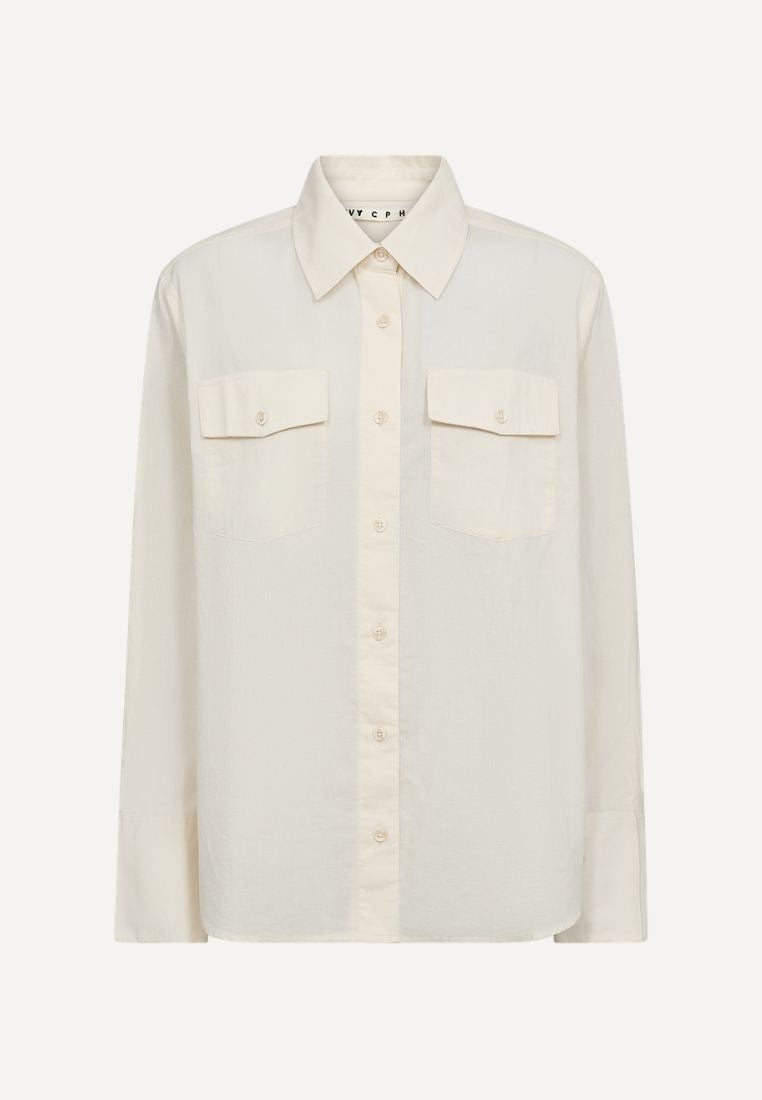 Ann Filippa Uniform skjorte - Light Ecru