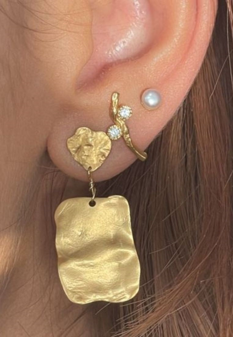 Tres Petit Pearl ørering - Gold