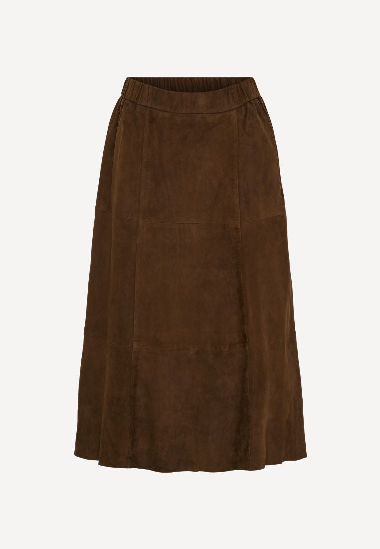 100287 nederdel - Brown Suede