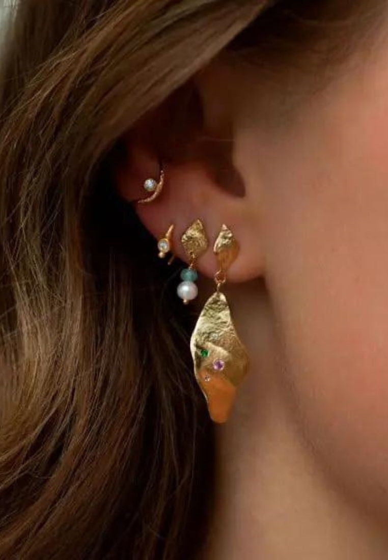 Petit Bon-bon Zircon ørering - White