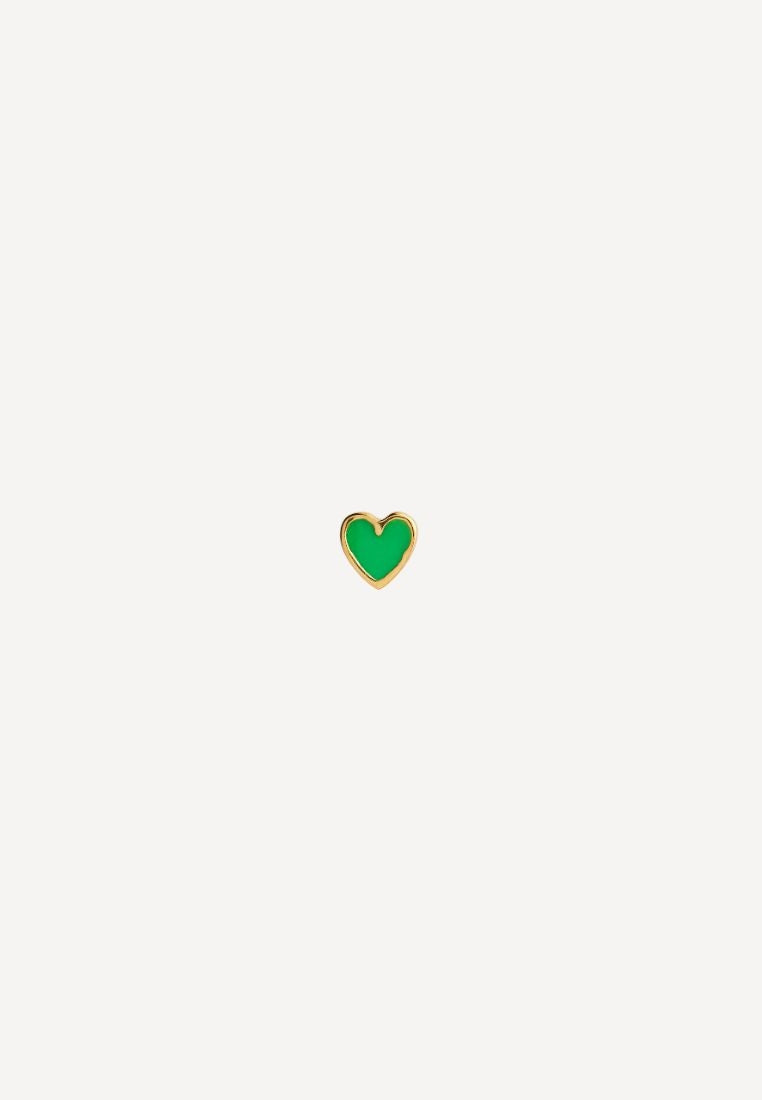 Petit Love Heart ørering - Grass Green