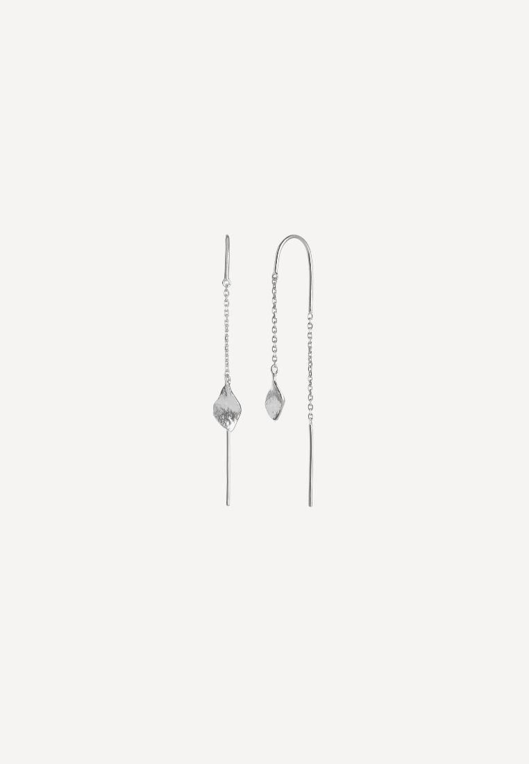 Petit Ile De L'Amour Double Chain ørering - Silver