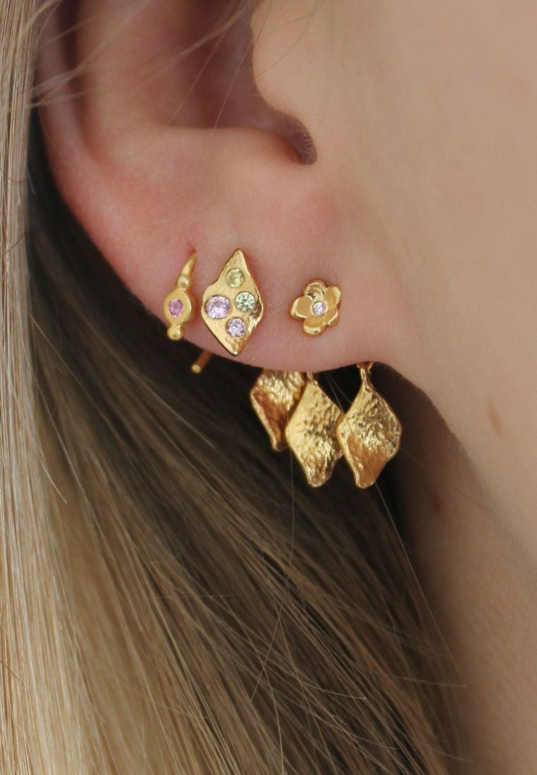 Petit Ile De L'Amour Stones ørering - Pink