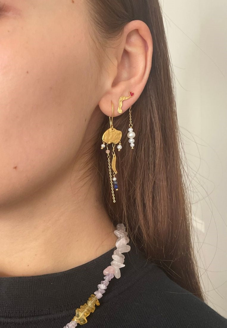 Pearl Berries Behind Ear ørering - Gold