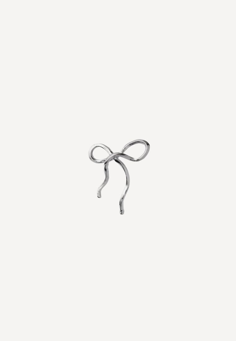 Flow Bow ørering - Silver
