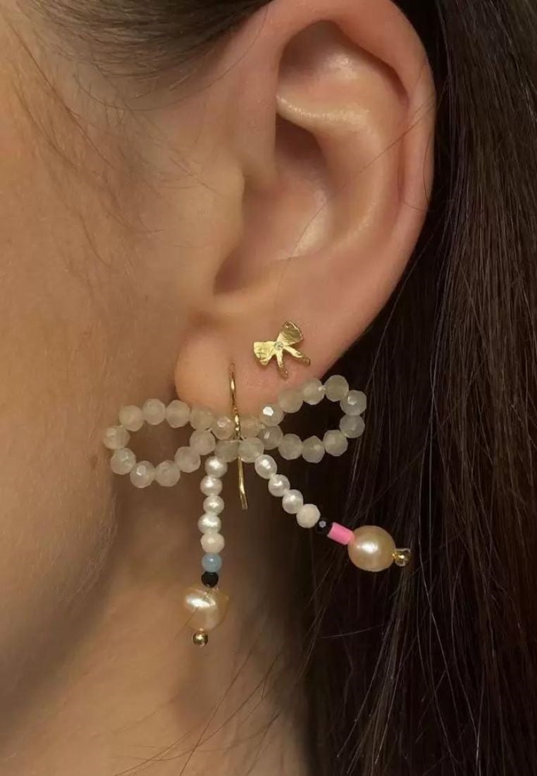 Petit Bow ørering - Gold