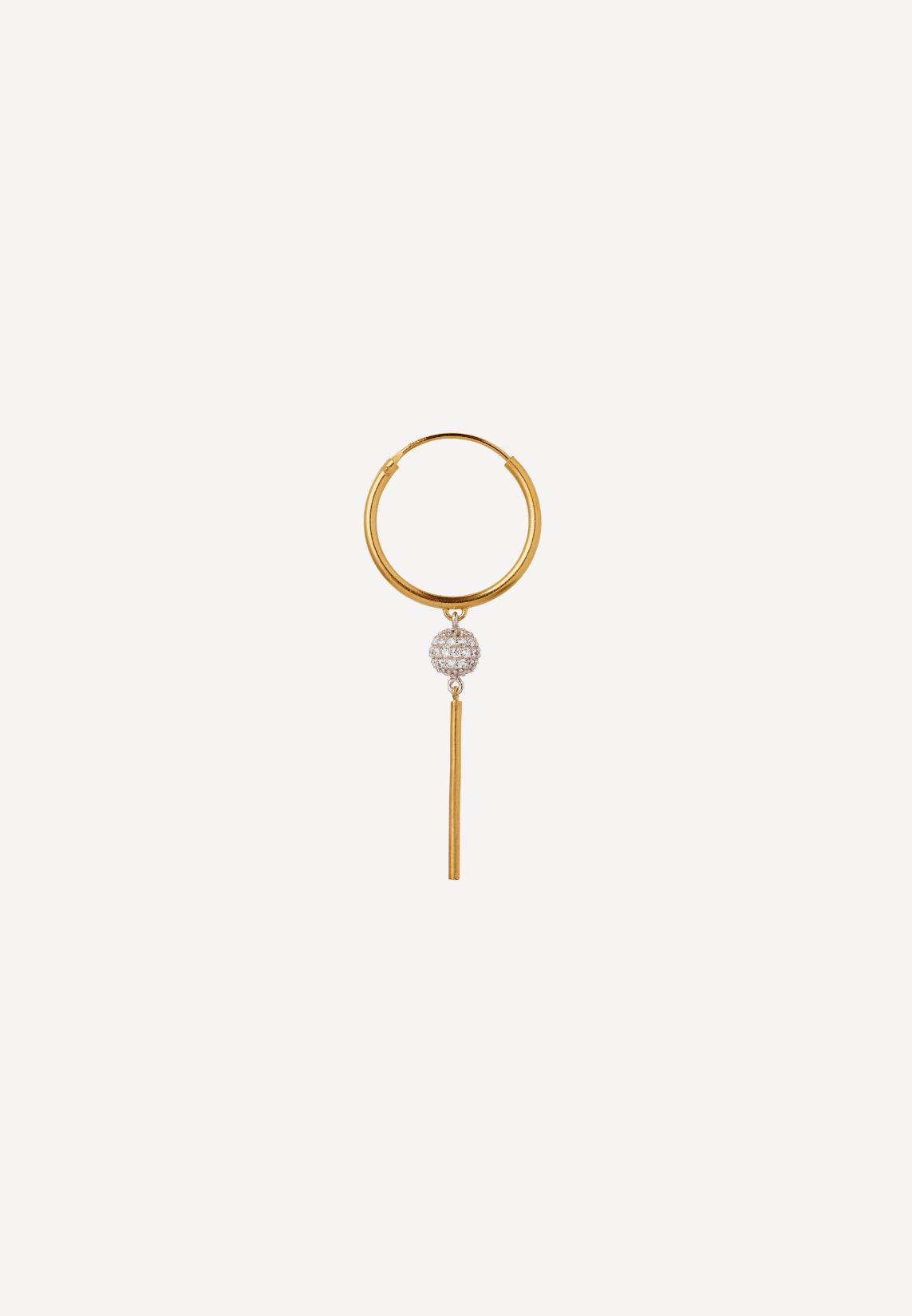 Vintage Disco Ball and Pin ørering - Gold