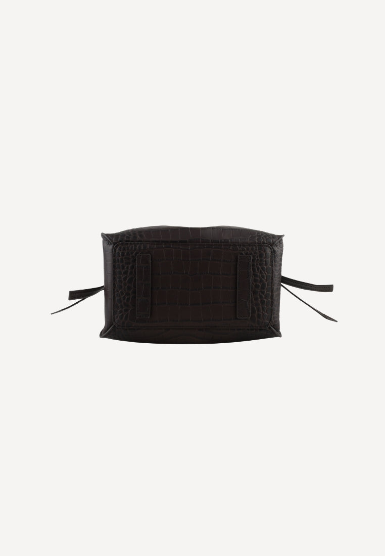 20186 Blossom Medium taske - Croco Marron