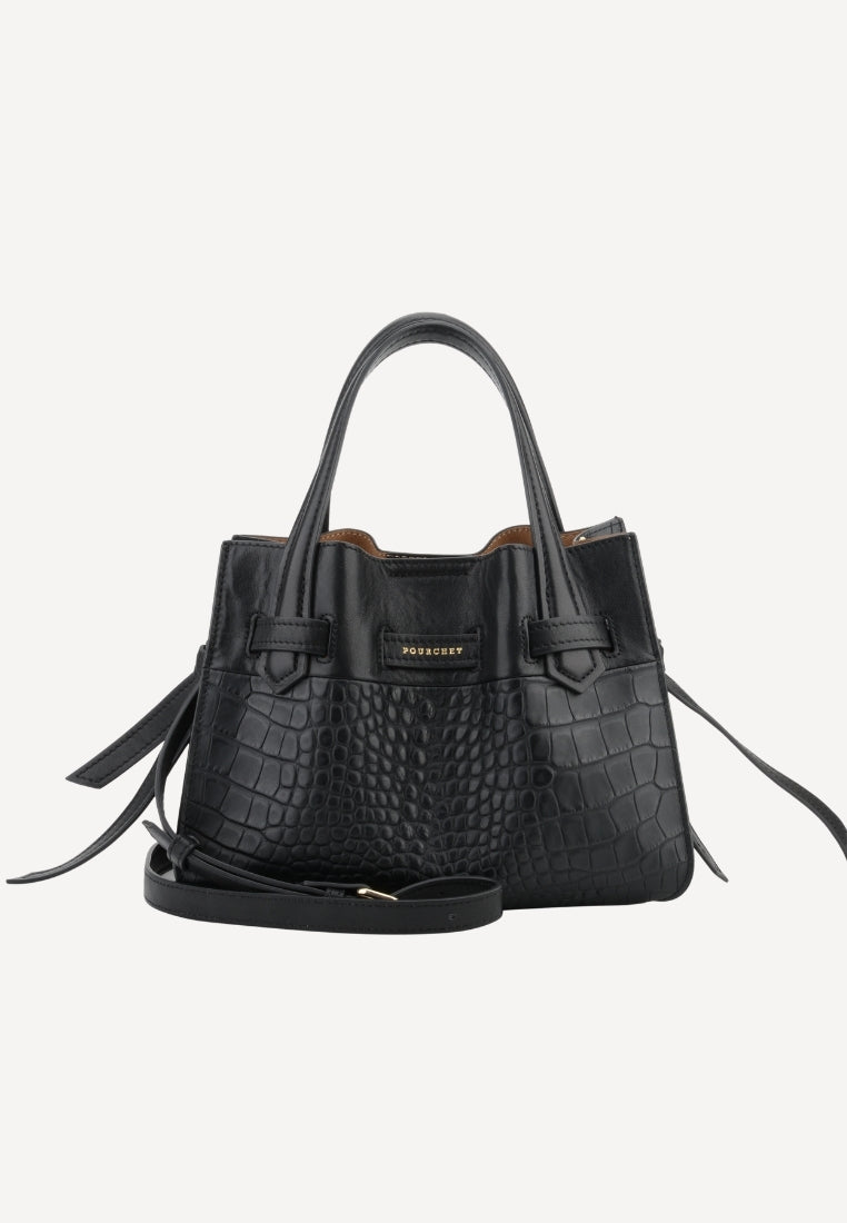 20186 Blossom Medium taske - Croco Black