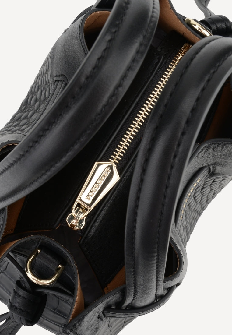 20186 Blossom Medium taske - Croco Black