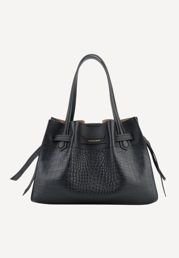 20187 Blossom Large taske - Croco Black