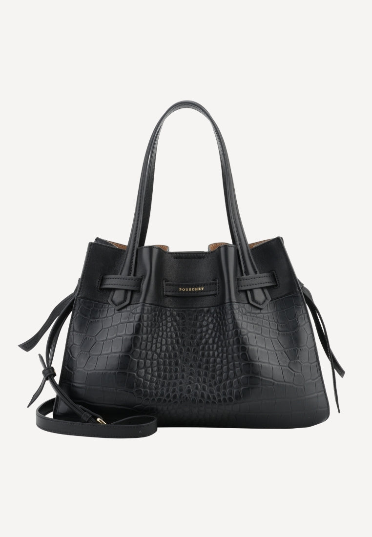 20187 Blossom Large taske - Croco Black