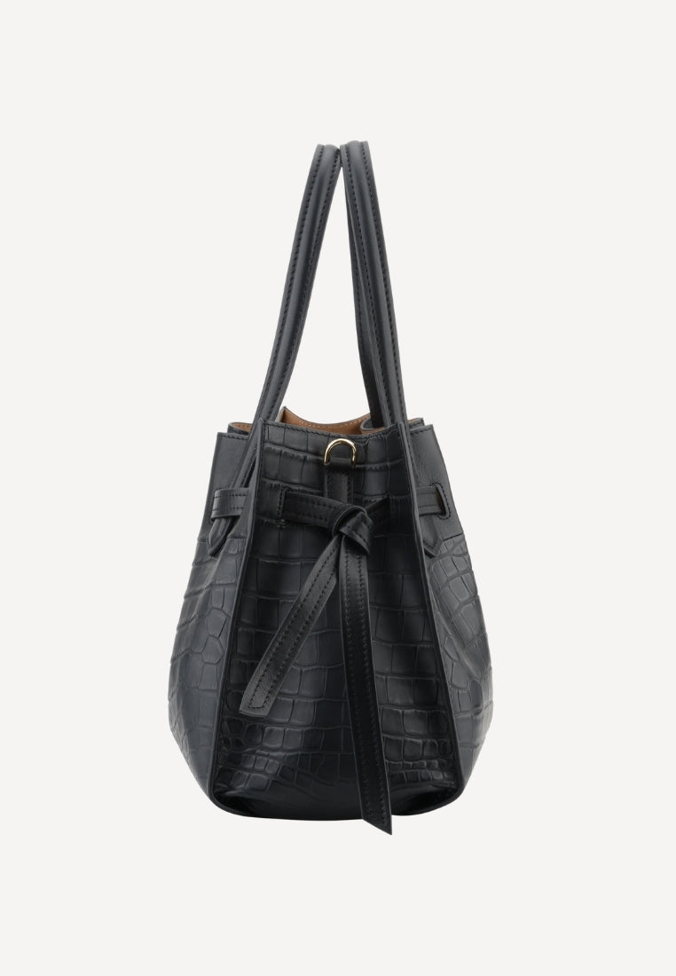 20187 Blossom Large taske - Croco Black